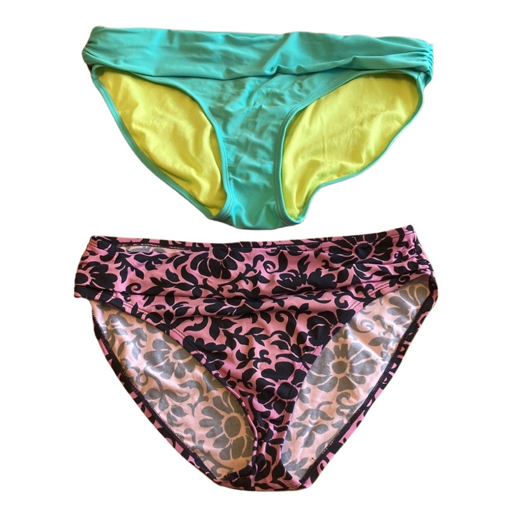 Lot of 2 Athleta & Tommy Bahama Womens Size M Bikini Bottoms Swim Bathing Suit